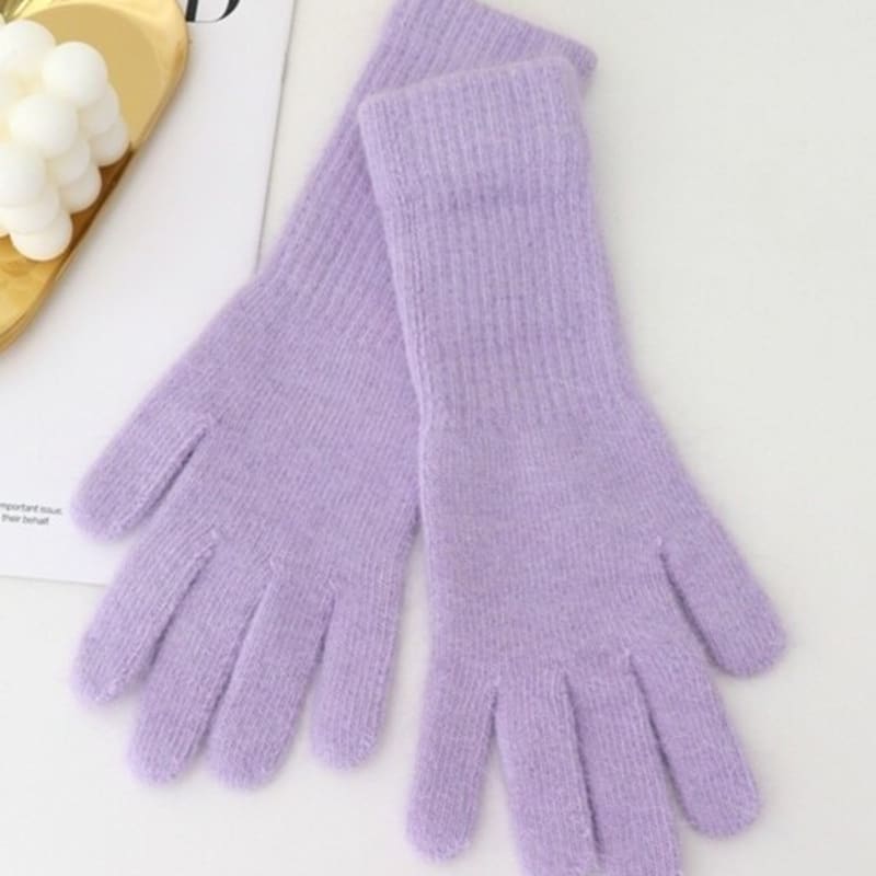 Mănuși tricotate din blană de iepure LALA