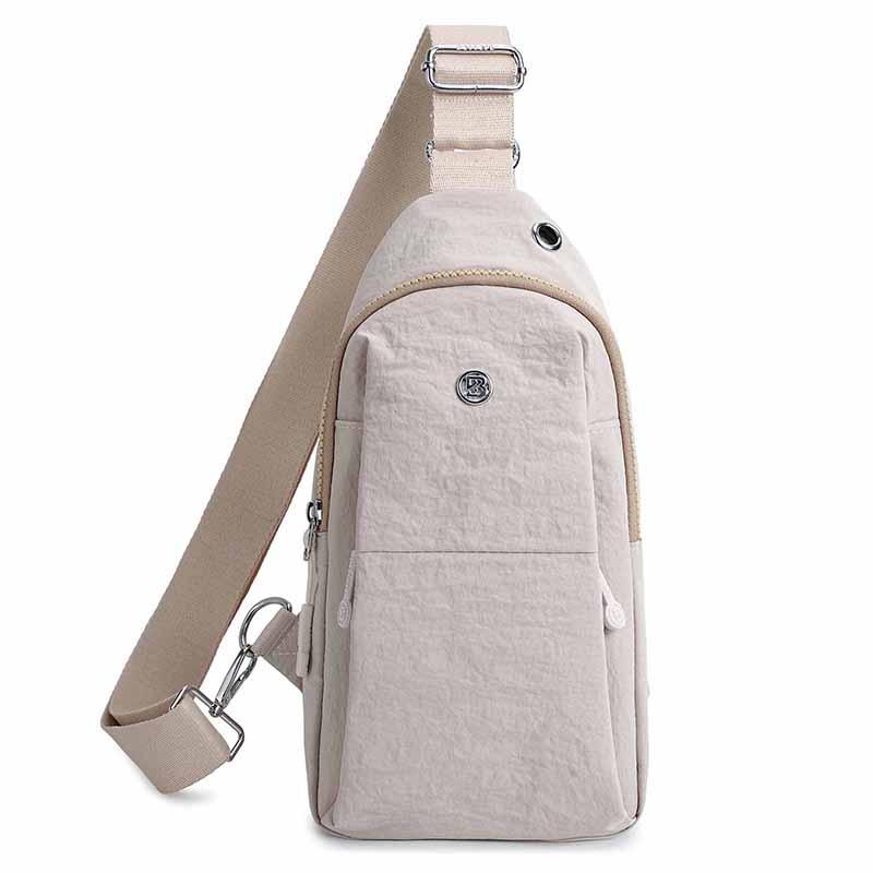 

Однотонная нагрудная сумка Женская большая вместительная сумка через плечо Мужская спортивная сумка кроссбоди белый