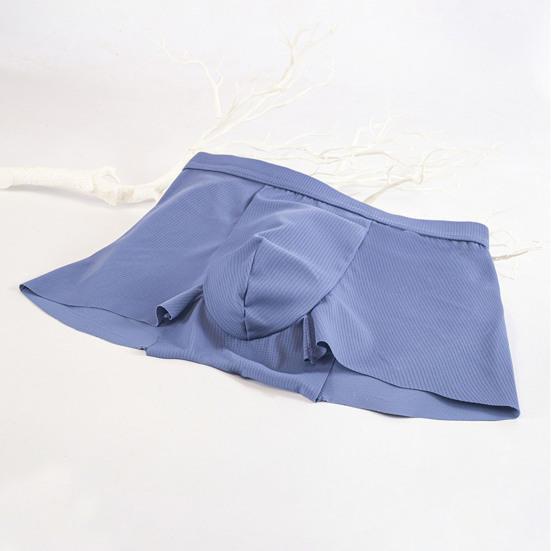 Fake Ass Underwear 3D Design Traceless Effect Mid-rise Solid Color Boxer Underwear U-convex