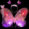 Illuminated Butterfly Wings Set: Light-Up Three-Piece for Children's Performances and Night Markets