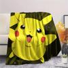 Cartoon Pikachu pattern Flannel Blanket, High quality Comfortable for All Seasons, Home Decor, Warmth and Comfort, Perfect for Gifts.
