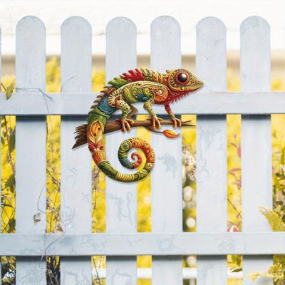 Gecko Wall Crawler Decoration Handmade Lizard Artwork Waterproof UV-Resistant Lizard Decor for Indoor/Outdoor Display