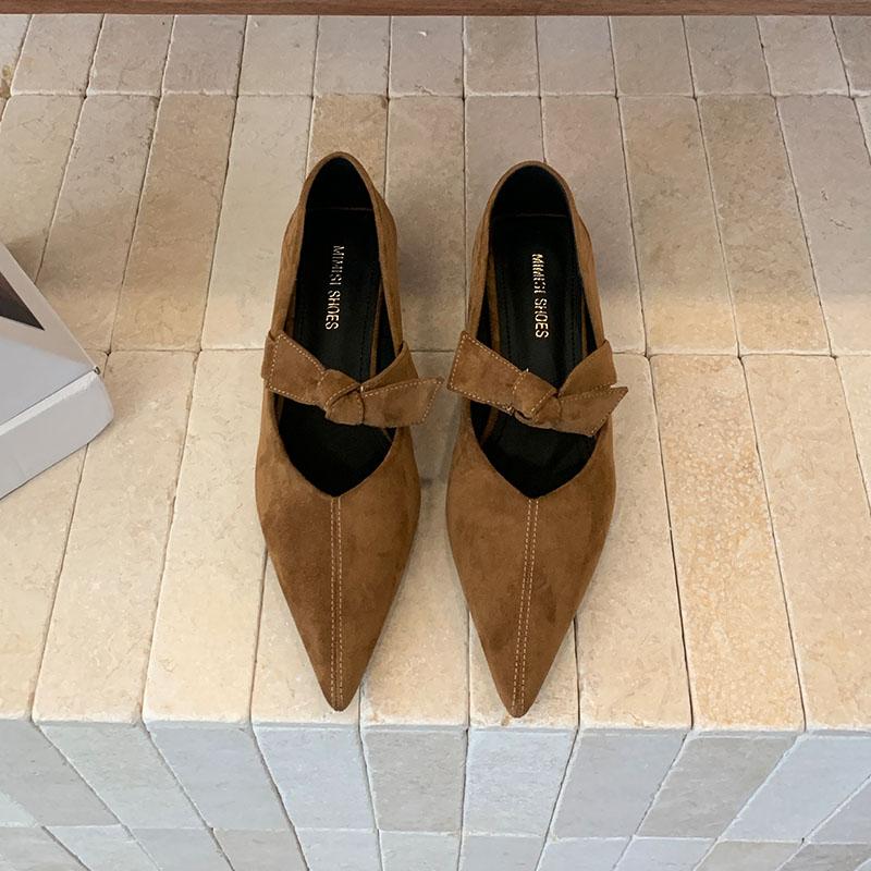 Fashion Fashion Low Heel Footwear Pointed Toe Ladies Pumps Shoes Female Slides Shallow Elegant Women Heeled Slip On Shoes