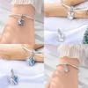 Authentic copper Crystal Pendant Blue Zircon Bow Featuring Rabbit Cat Dog Bead Compatible With Bracelets Accessory Jewellery Women Fine Gift