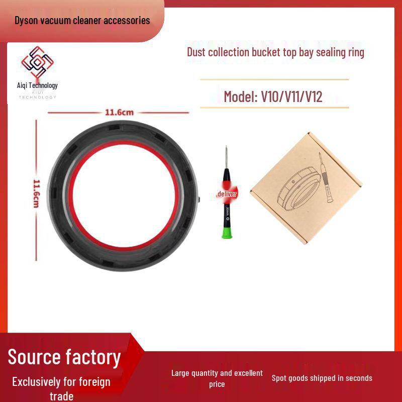 Anello di tenuta in silicone compatibile per contenitori della polvere degli aspirapolvere Dyson V10/V11/V12