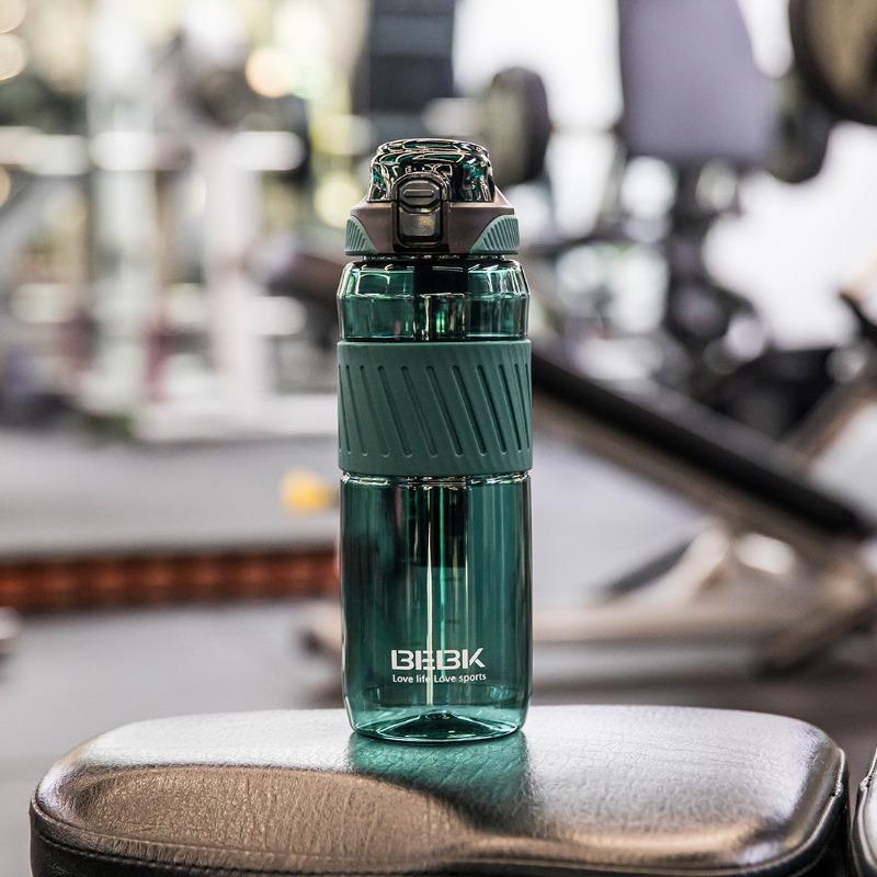 

New Large-capacity Water Cup, Student Pop-up Lid, Hand-held Straw Cup, Portable Car Water Bottle 750ml зелений