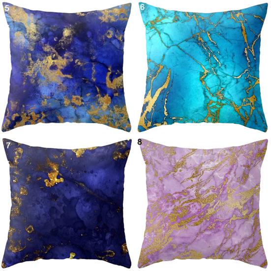 Coloured Drawing Marble Decorative Home Office Car Cushion Cover Pillow Cases