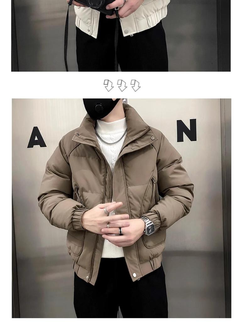 Men's Trendy Thickened Down Cotton Winter Coat - Stylish Short Jacket