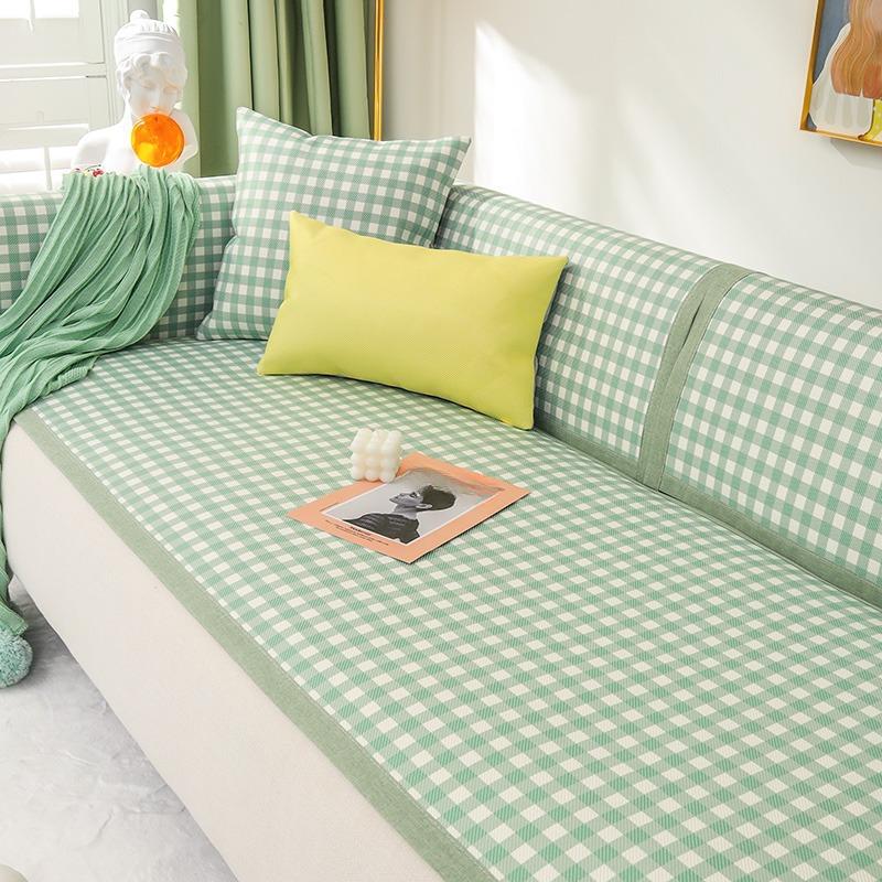 

Свежий маленький плед, летний коврик, диванная подушка, кожаный диван из массива дерева, полностью покрытый тканью коврик из ротанга, крутая подушка 60*60cm