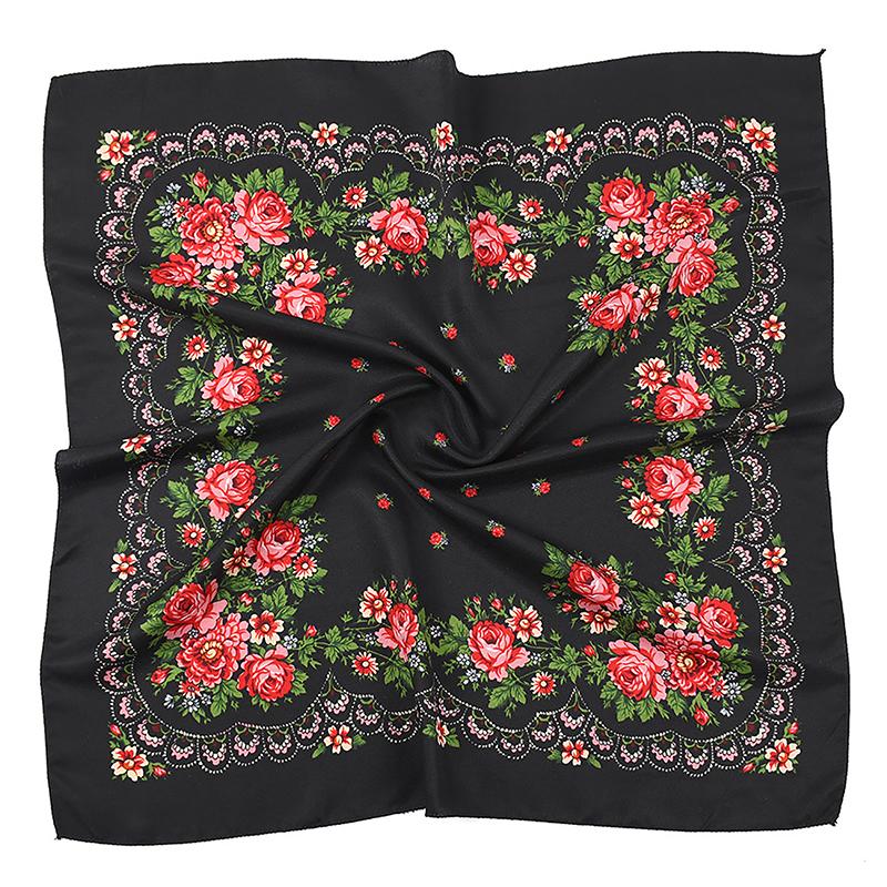 

Квадратный шарф, роскошная бандана с цветочным принтом, шаль, женская повязка на голову, шарфы, этнический платок, повязка на голову бабушки