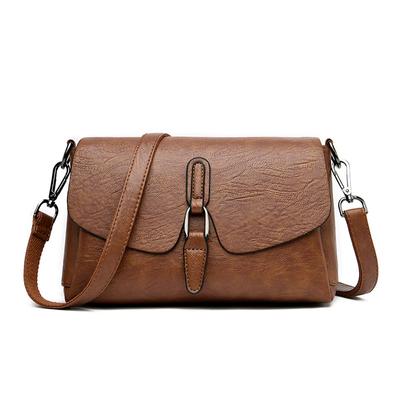 New Women's Bag Retro Versatile Single Shoulder Crossbody Bag Fashionable and Simple Handheld Small Square Bag