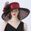 Wide Brim Phrase Women Church Hat Wide Brim Sun Hats For Wedding Tea Party Fascinator Hat Use Beach Cap Tea Party Dress Cap