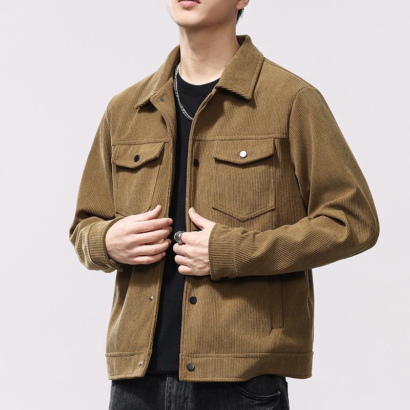 Jacket Men's New Retro Coat Spring and Autumn Versatile Loose Casual Top