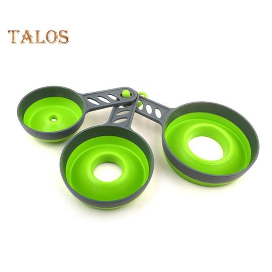 3Pcs Oil Funnel Hanging Hole Design Dispense Silicone Durable Folding Kitchen Food Transfer Funnels Home Supply