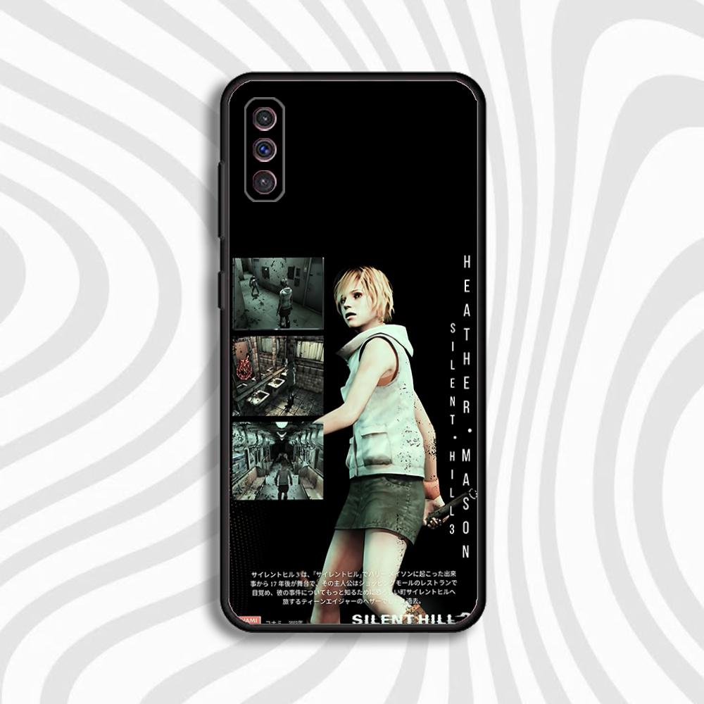 S-Silent Horror Hill Game Phone Case For Samsung S 25,24,23,22,30,21,10,9,Ultra,Plus,Lite,FE,4,5 G Black Soft Case