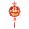 Red Chinese Lucky Character Pendants Flocking Spring Festival Hanging Decoration  Party Supplies