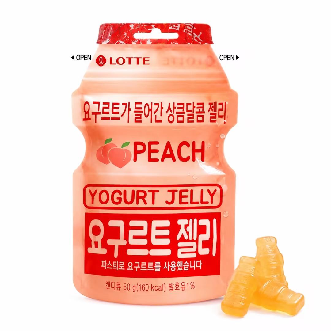 Lotte Yogurt Peach Flavor Gummy Candy 50g Peach Flavor Gummy Candy