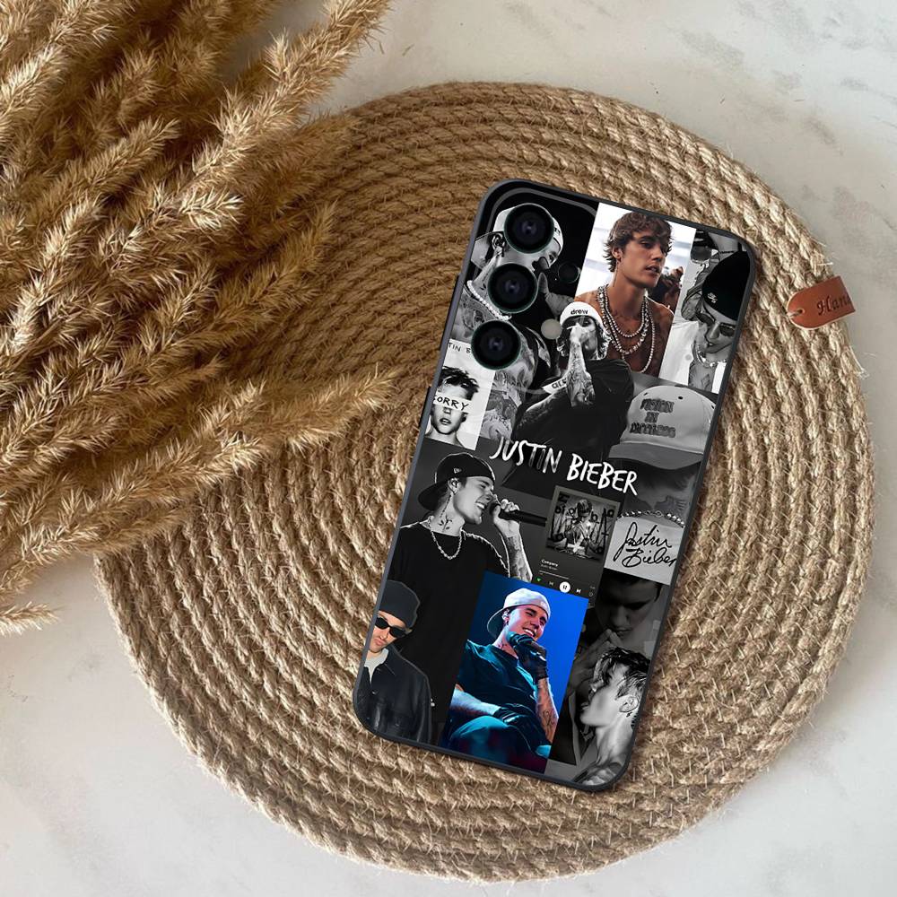 Swag J-Justin B-Bieber Pouzdro na telefon Pro Samsung S25,S24,S21,S22,S23,S30,Ultra,S20,Plus,Fe,Lite,Note,10,9,5G Černý kryt