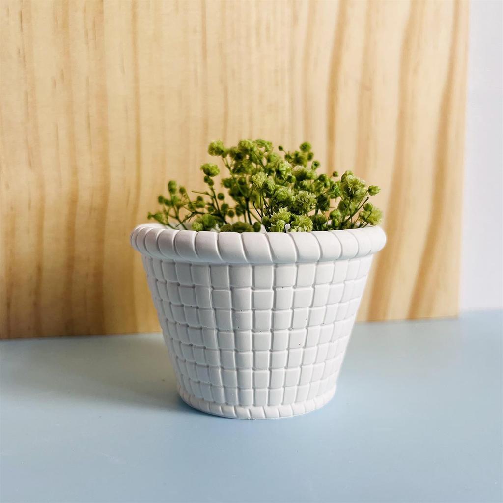 Versatile Silicone Mold for Candle Holders and Floral Baskets Handmade Projects Plaster Gypsum Flowerpot Making Mould