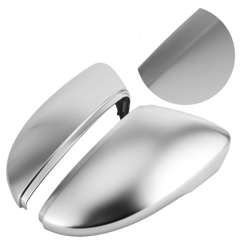 Pair Rearview Mirror Cover Housing Matte Chrome Protection Cap Shell Fit for B7 NMS