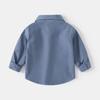 Boy Baby Shirt Lapel Long-sleeved Cotton Shirt Comfortable Casual Handsome Trend Lapel Shirt Kids Clothes