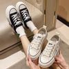 Korean Version Muffin Sole High Heel Little White Shoes Casual Heightening Baseplate Shoes Ins Low Top Women's Shoes Casual Style