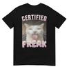 Zertifizierter Freak Lustiges Katze T-Shirt Unisex Männer Frauen Opium Merch Mode Übergröße Top Kurzarm Buchstaben Print T-Shirt S-3xl