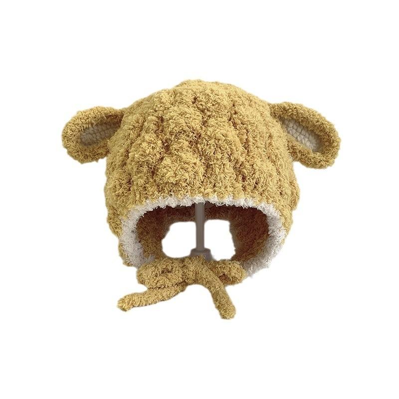 Chapeaux pour nourrissons automne et hiver nouveaux garçons et filles bébé protection des oreilles chaud froid laine bonnet pull