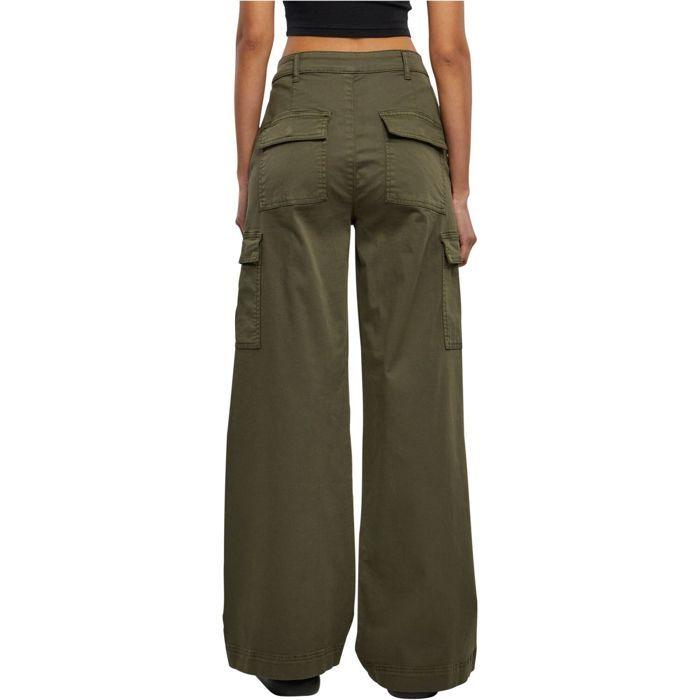 Urban Classics Ladies - Wide Leg Twill Cargo Pantalon