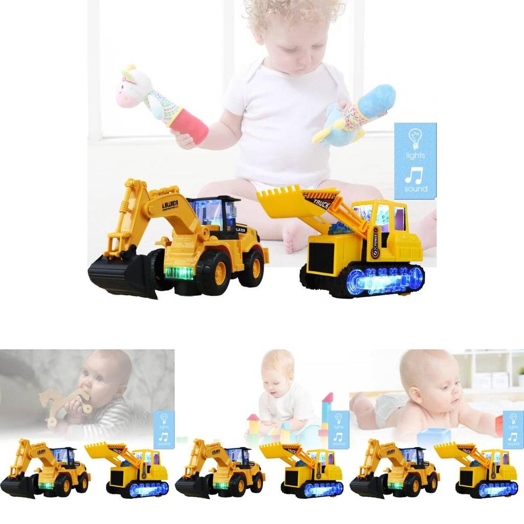Colorful Electric Excavator Toy With Cool Lights And Music For Kids Fun Playtime
