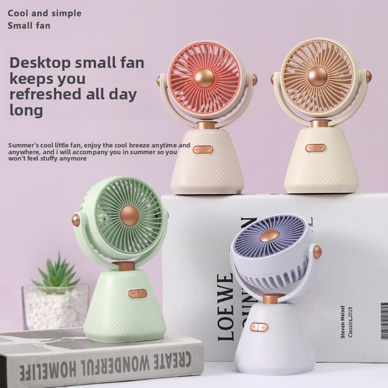 Ventilatore Elettrico Mini a 100 Velocità per Camera da Letto Studenti per Scrivanie - Ventilatore da Tavolo Portatile USB Ricaricabile