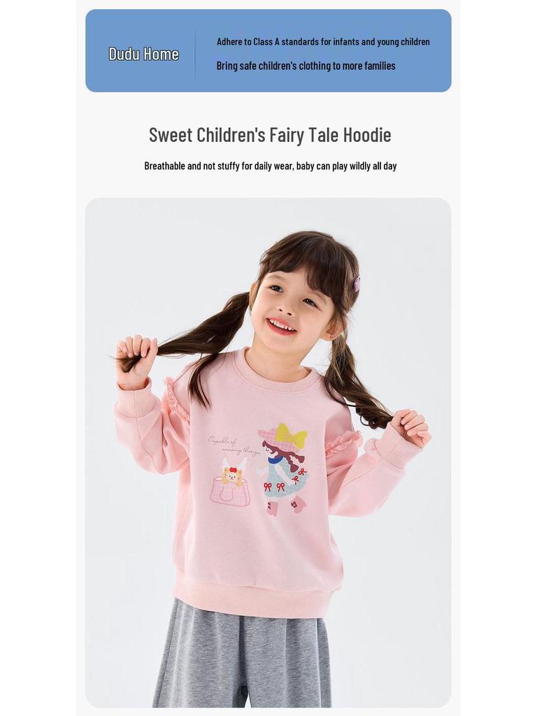 Dudu Family Stylish Girls' Spring Hoodie - Trendy Baby & Children's Clothing