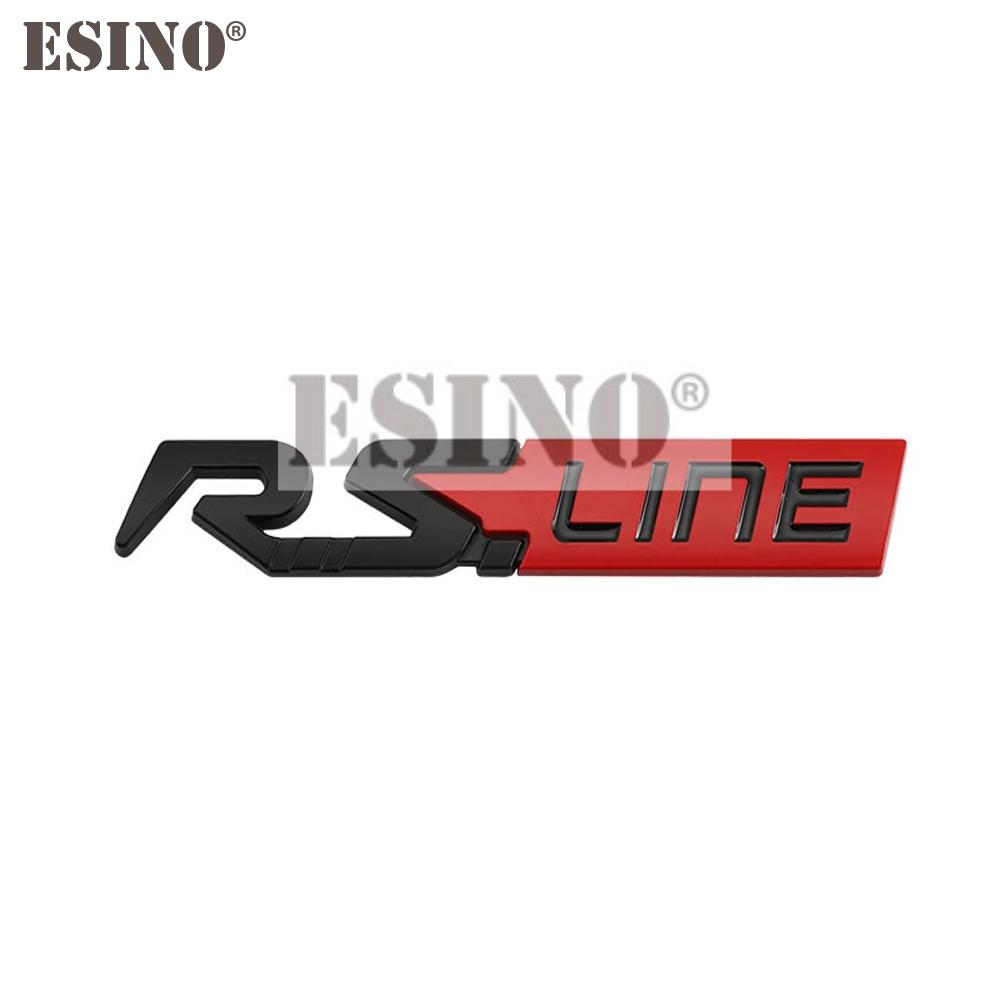 Car Styling 3D Metal Chrome Zinc Alloy Emblem Badge for Renault RS Line Clio Captur Megane Kadjar Arkana Koleos Sandero Safrane