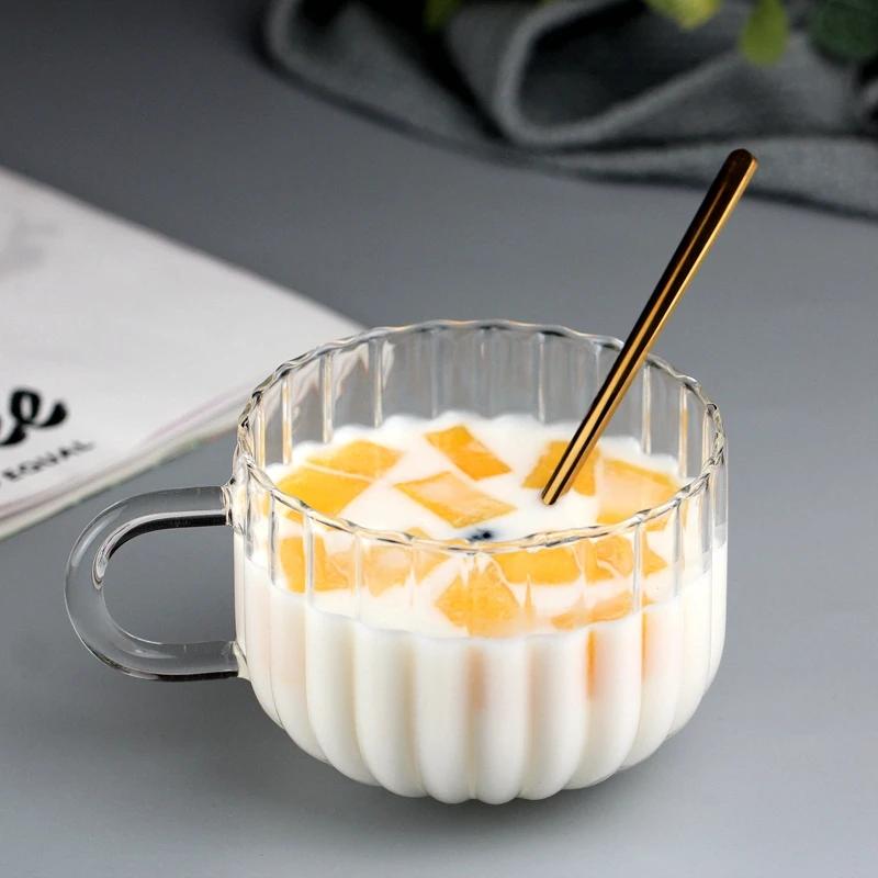 400ml Transparent Glass Coffee Cup Milk Whiskey Tea Beer Creative Heat Resistant Cocktail Vodka Wine Mug Drinkware Tumbler Cups