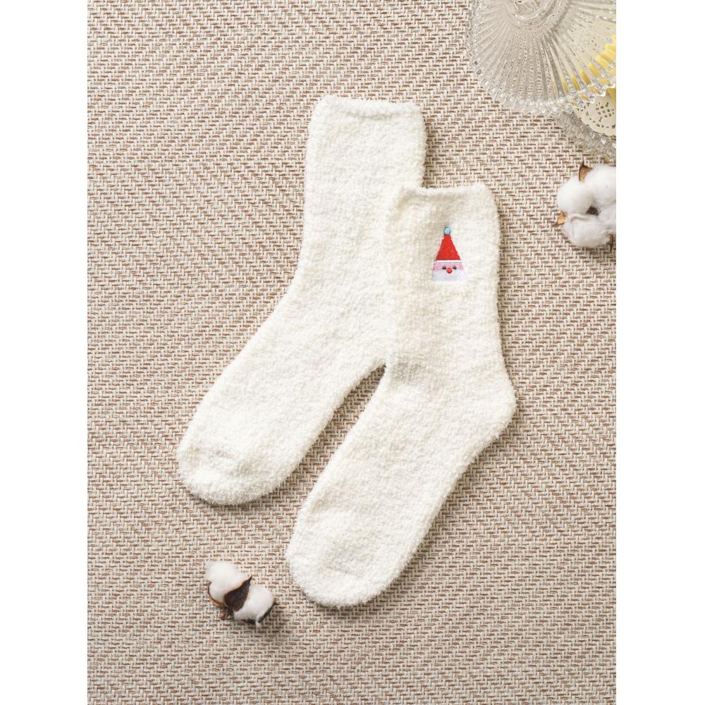 

Daiso Embroidered One Point Sleep Socks Santa