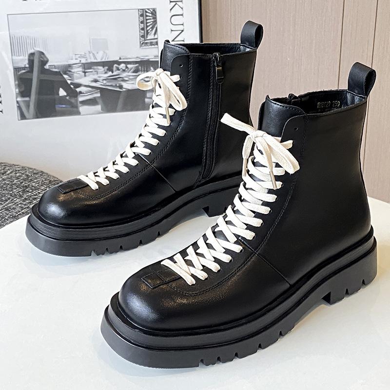 Martin boots men's leather lace-up high-top men's boots platform men's boots 2025 autumn new men's shoes