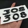 3d ABS Chrome Black Logo 308 Emblem Letters Car Trunk Badge For 308 SW T9 CC Adhesive Number Sticker Accessories