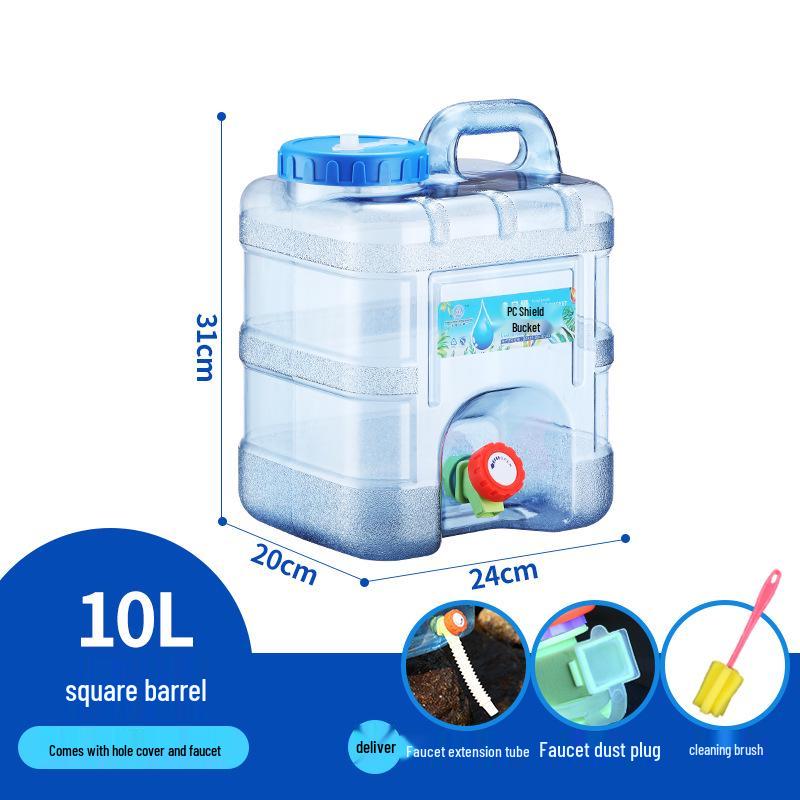 Portable Food Grade Water Storage Container with Faucet for Outdoor Camping and Self-Driving Tours