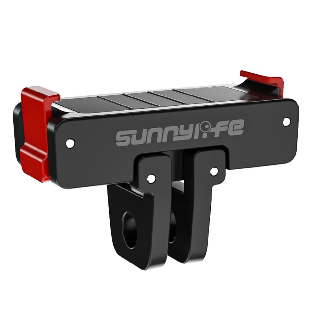 

Magnetic Action Camera Bracket with 1/4Inch Screw Hole Quick Release Two Claw Adapter Aluminum Alloy for DJI Action 5 Pro/4/3/2