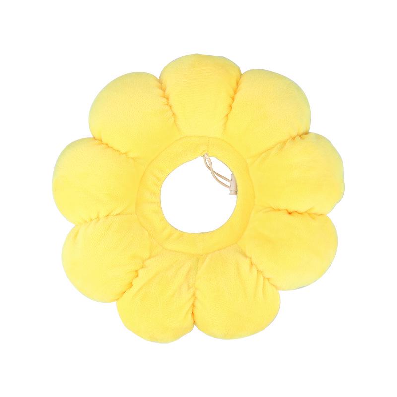 Sunflower Cotton Pet Elizabeth Collar: Anti-Lick Bite Headgear for Cat & Dog Grooming