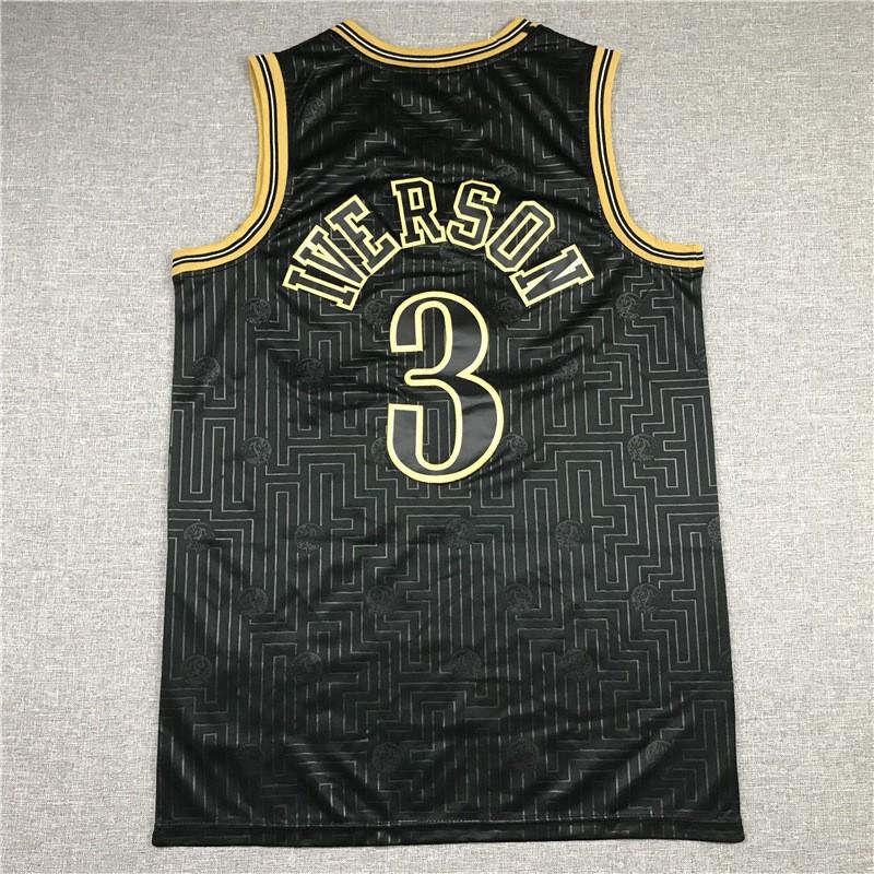 Philadelphia 76ers Allen Iverson 3 Authentic Stitched Mesh Basketball Jersey Men Women Sportswear