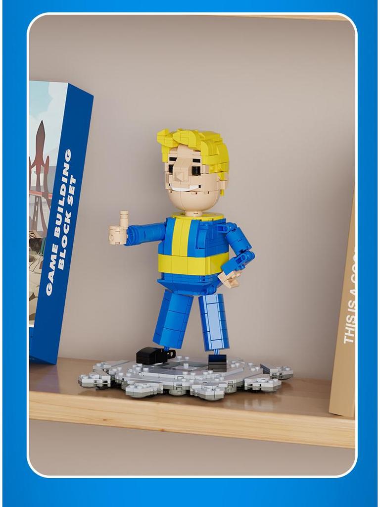Cross-border MOC Lego-Compatible Fallout Shelter Building Blocks: Vault Boy Model Toy