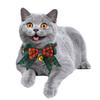 Christmas Cat Collar Red Green Plaid Bow Knot Collar Adjustable Bow Collar with Bell for Cats Xmas Dress-up Photo Shoots Prop