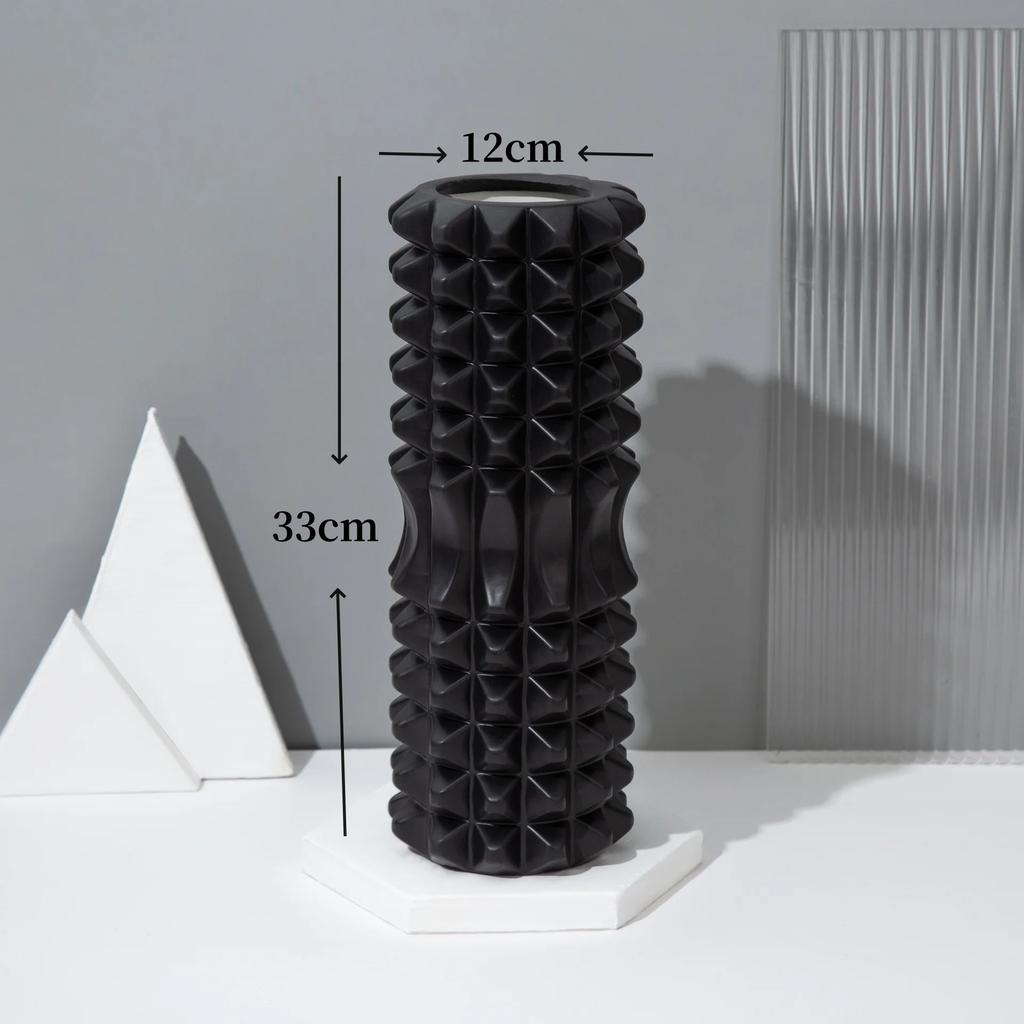 33/45Cm Yoga Foam Roller Whole Body Area Deep-Tissue-Rooted Muscle Tissue Massage Relaxer Sports Rehabilitation Fascial Column Household Fitness