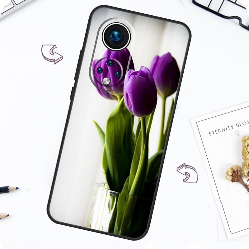 

Чехол-цветок тюльпана для Honor Magic 7 Lite 5 6 Pro Honor 200 50 70 90 Lite X8b X9a X8a X8 X9 X9c X9b Чехол Honor Magic7 Lite