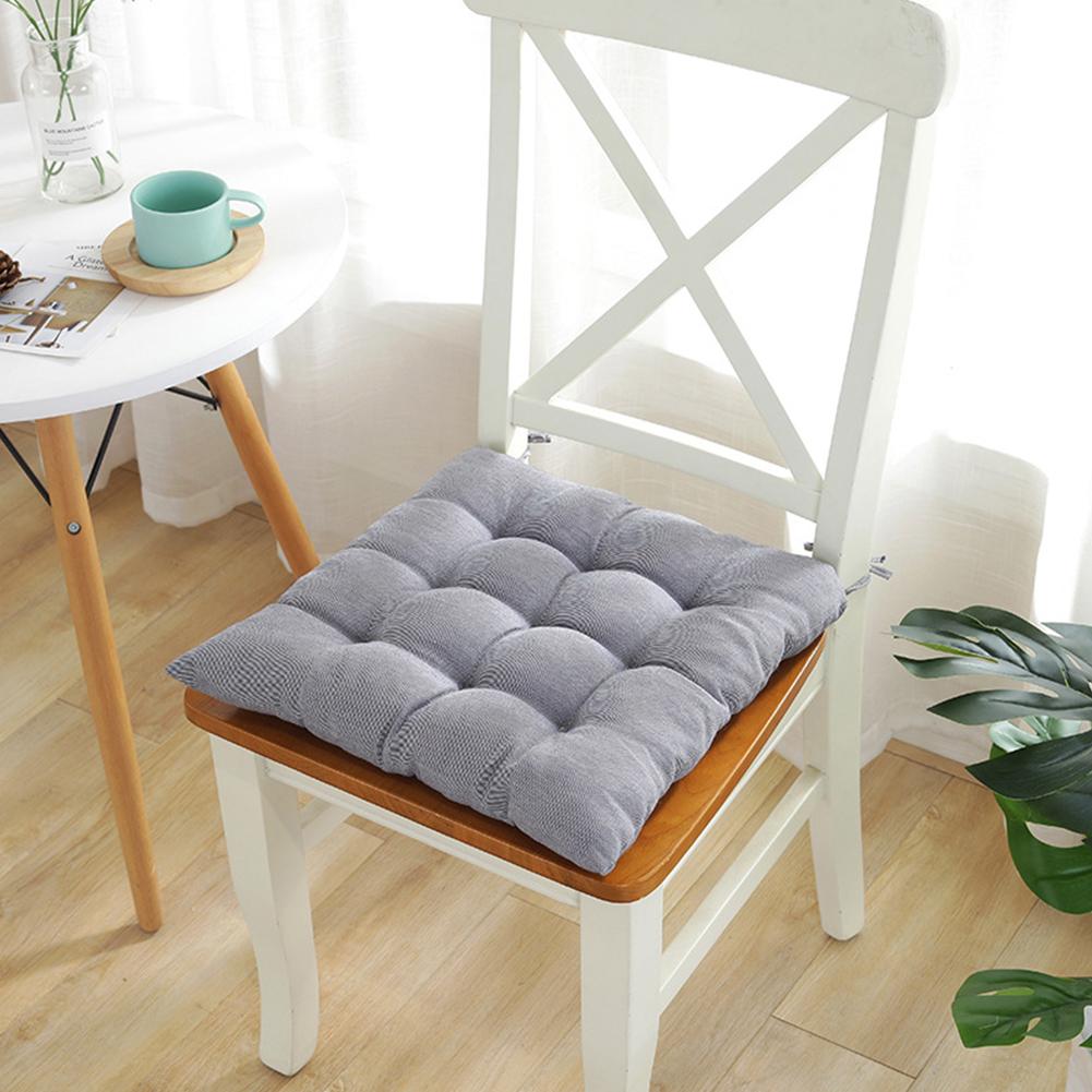 Soft Thicken Student Cushion with Tie Ropes for Kitchen Office Chair