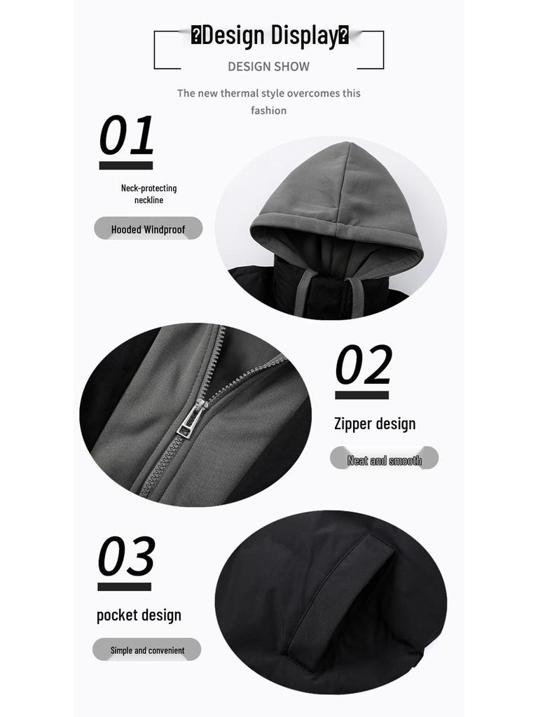 Men's Two-Piece Knit Outerwear - New Winter Style Cotton Jacket