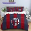 Bologna FC Pattern Bedding Quilt Set  Home Decoration  Gift (1 * duvet cover + 2 * pillowcase  without core).xwn