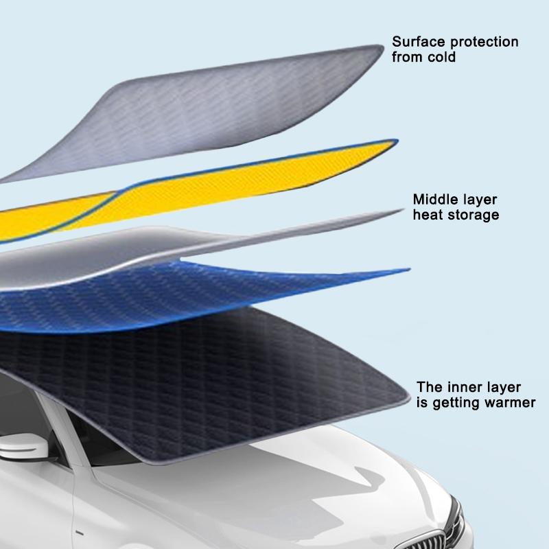 SEAMETAL Thicken Car Snow Cover Extra Large Car Windshield Protector Snow Cover Anti-freeze Sun Shade