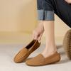 Doudou shoes one pedal flat bottom round head woven soft sole casual knitted single shoes pregnant women large size women's shoes fly knitting